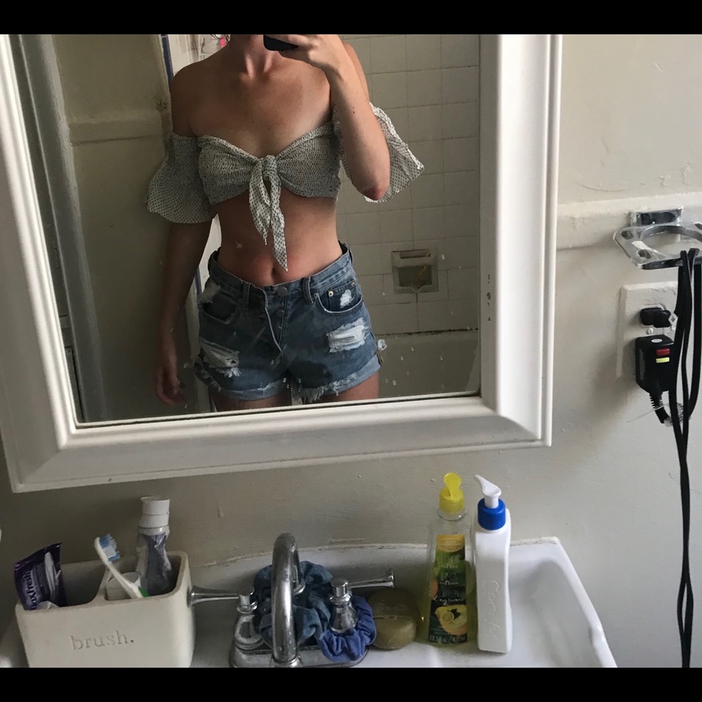 Cotton Candy LA cropped tie shirt